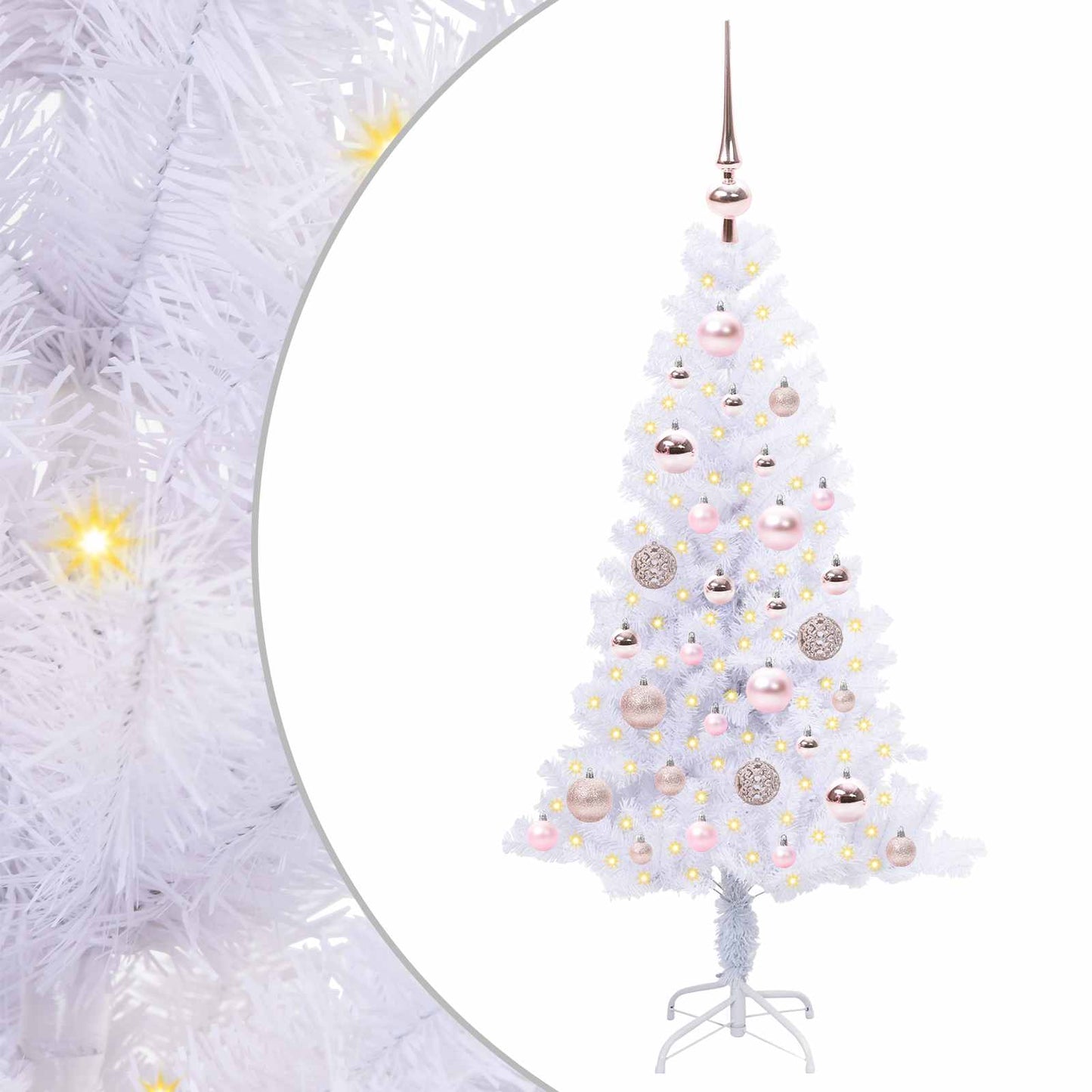 Artificial Christmas Tree with Stand White 120 cm PVC and Steel