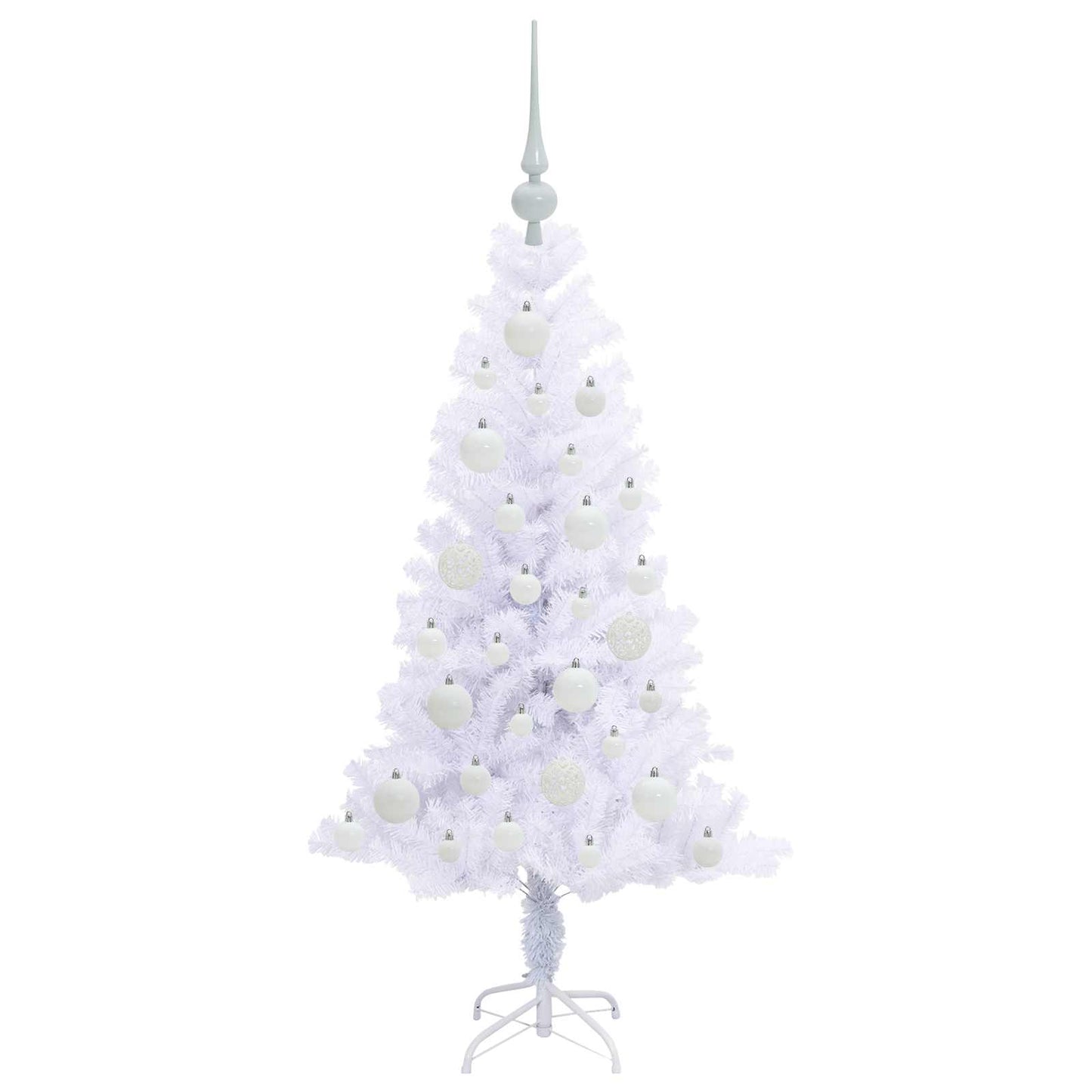 Artificial Christmas Tree with Stand White 120 cm PVC and Steel