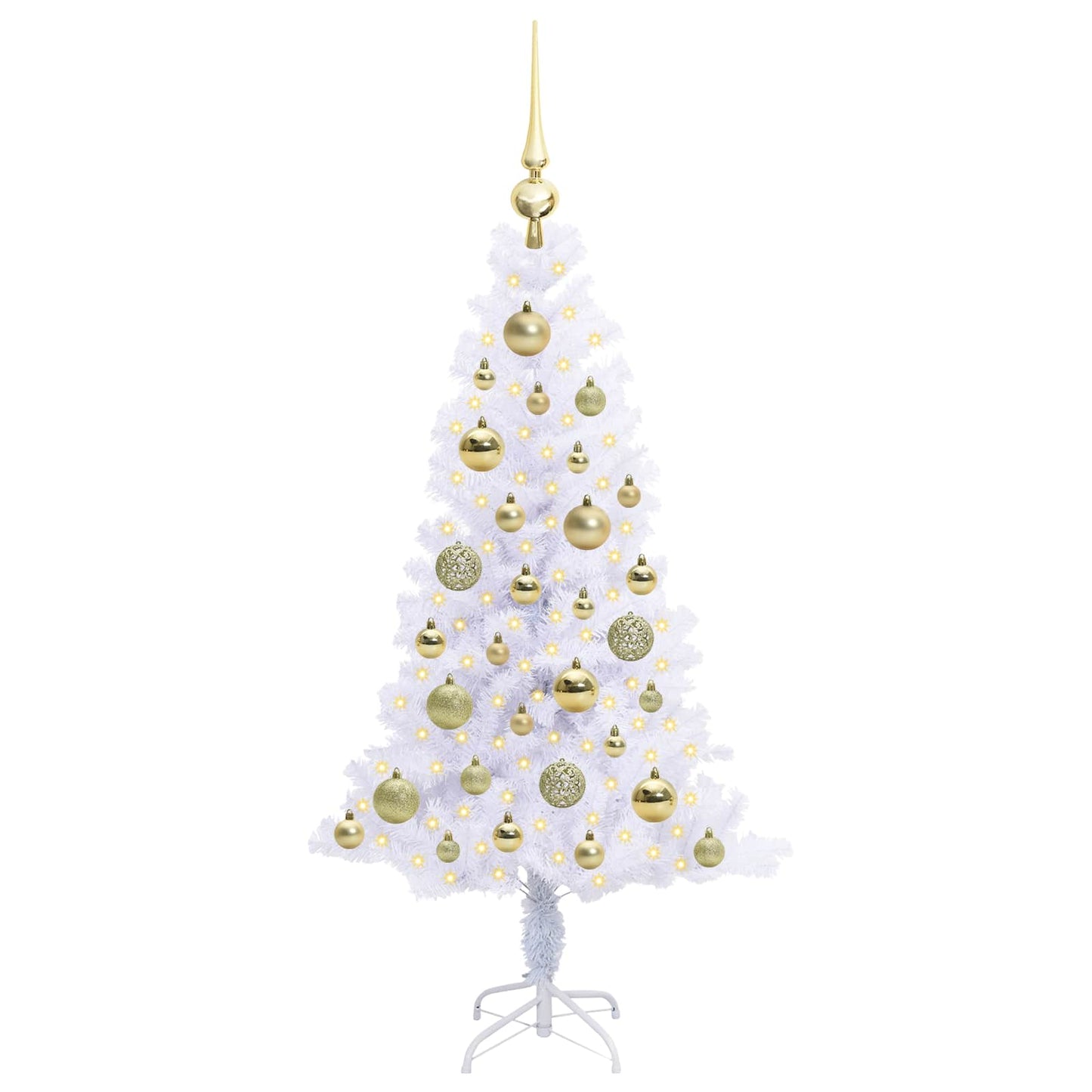 Artificial Christmas Tree with Stand White 120 cm PVC and Steel