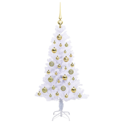 Artificial Christmas Tree with Stand White 120 cm PVC and Steel