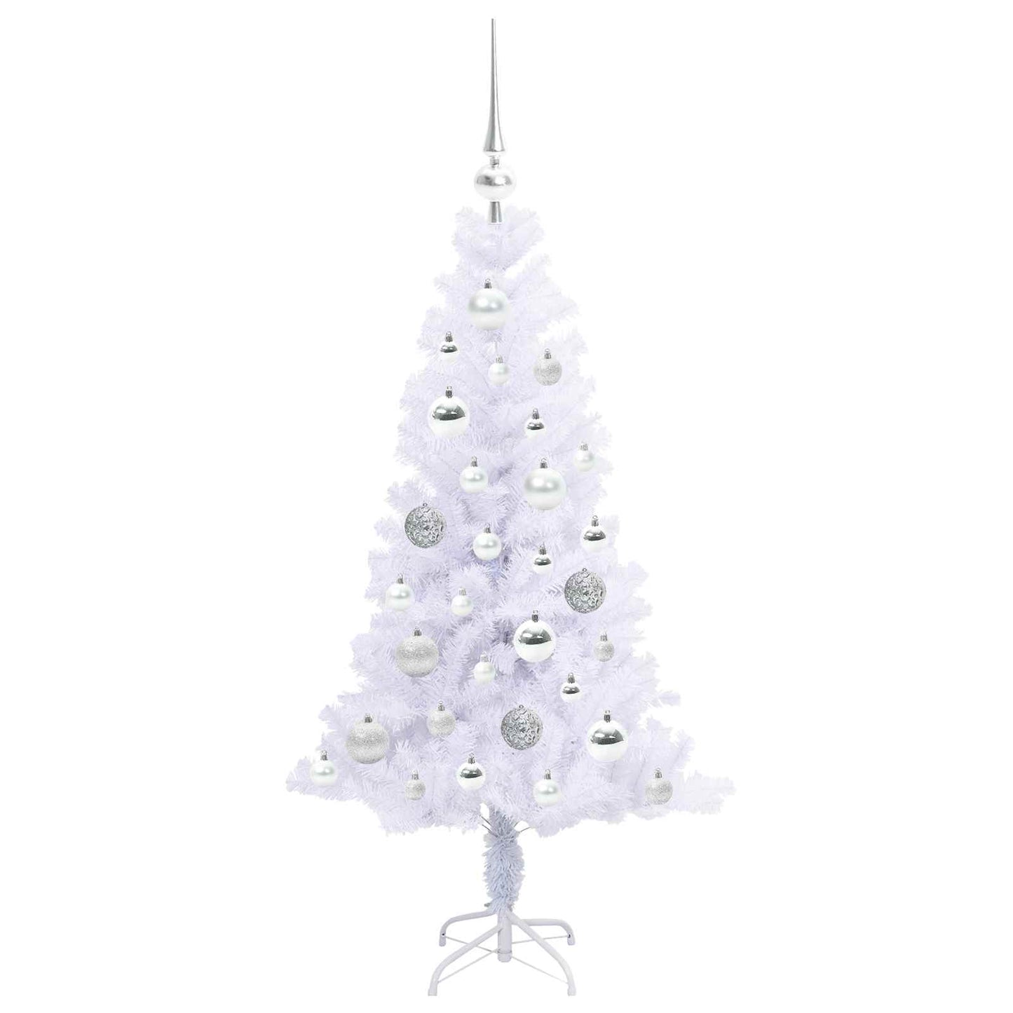 Artificial Christmas Tree with Stand White 120 cm PVC and Steel