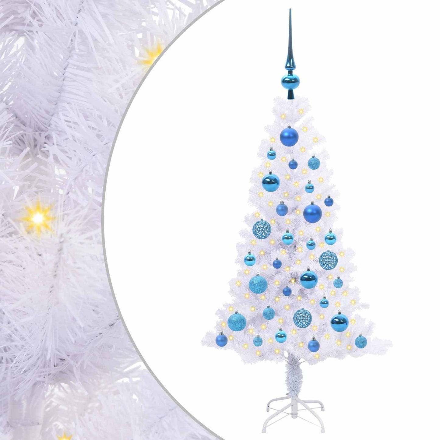 Artificial Christmas Tree with Stand White 120 cm PVC and Steel