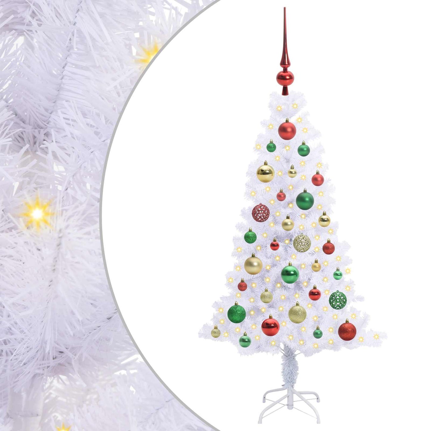 Artificial Christmas Tree with Stand White 120 cm PVC and Steel
