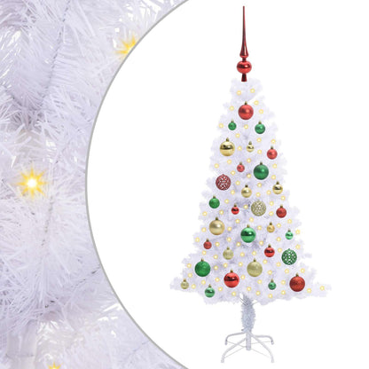 Artificial Christmas Tree with Stand White 120 cm PVC and Steel