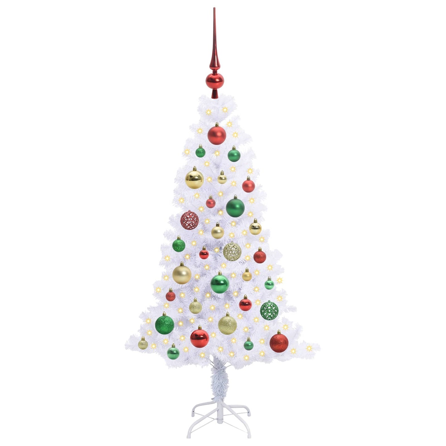 Artificial Christmas Tree with Stand White 120 cm PVC and Steel