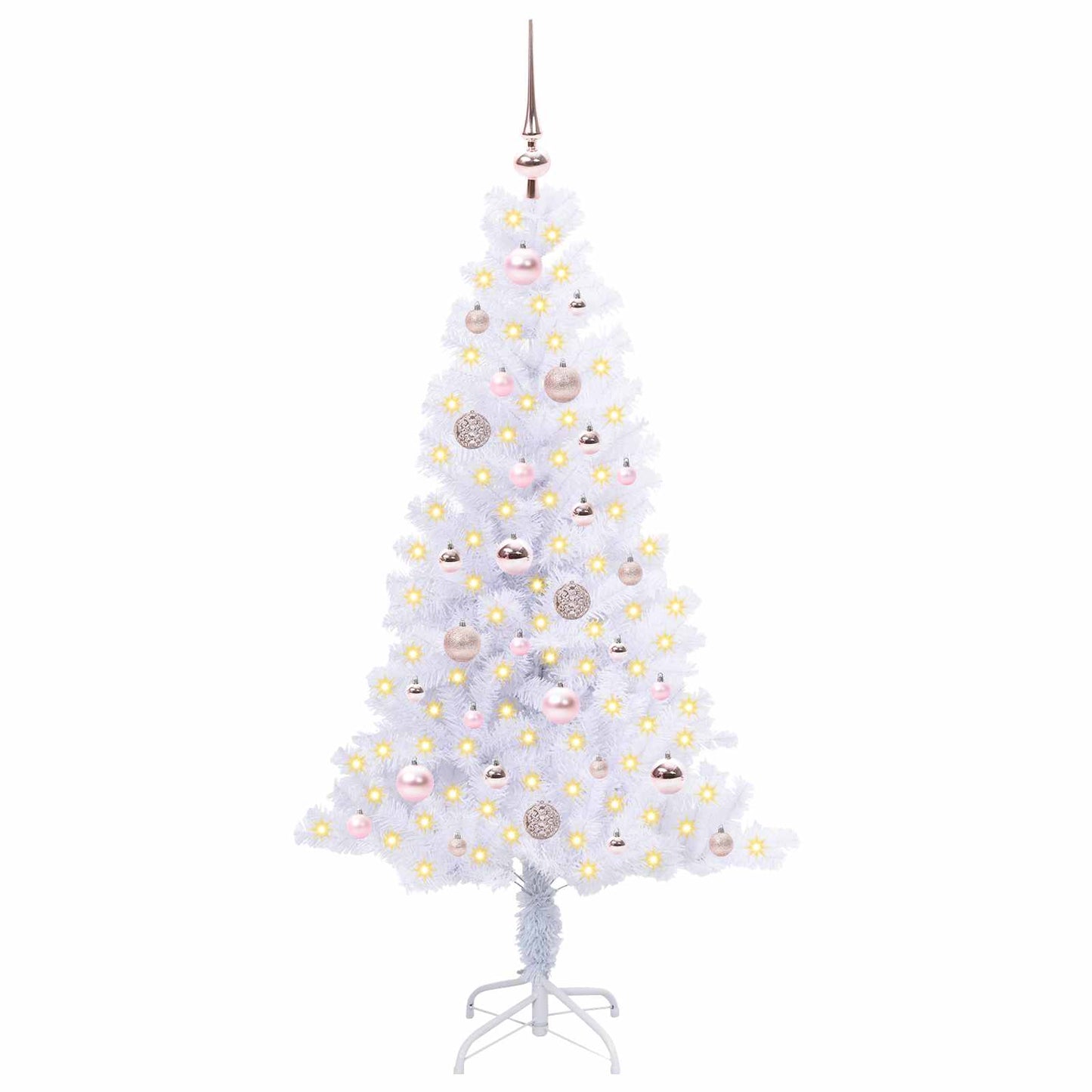 Artificial Christmas Tree with Stand White 150 cm PVC and Steel