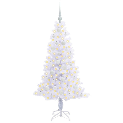 Artificial Christmas Tree with Stand White 150 cm PVC and Steel