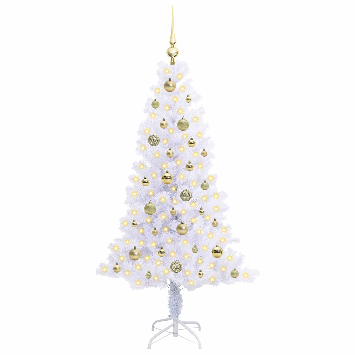 Artificial Christmas Tree with Stand White 150 cm PVC and Steel