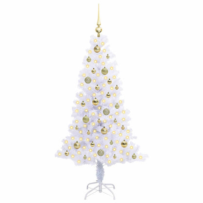 Artificial Christmas Tree with Stand White 150 cm PVC and Steel