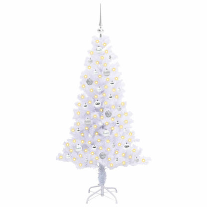 Artificial Christmas Tree with Stand White 150 cm PVC and Steel