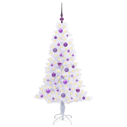 Artificial Christmas Tree with Stand White 150 cm PVC and Steel