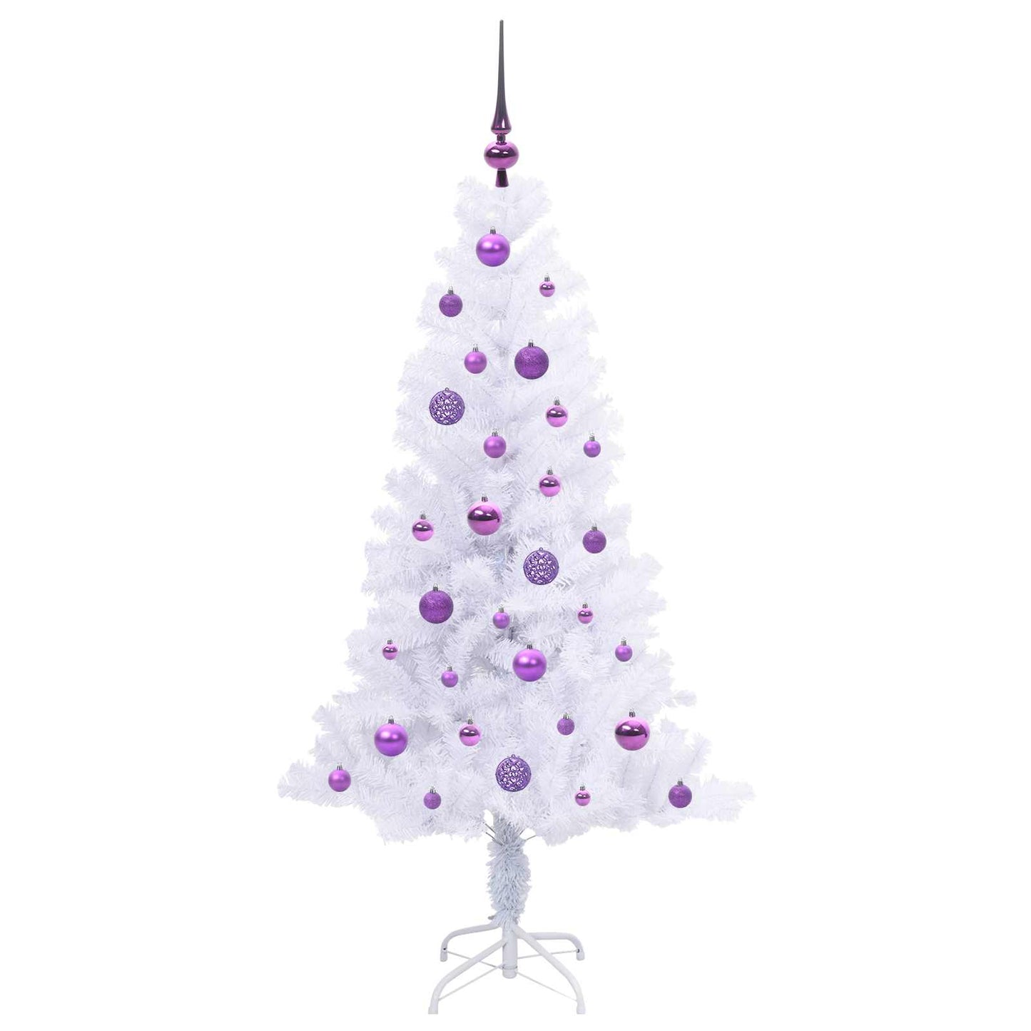 Artificial Christmas Tree with Stand White 150 cm PVC and Steel