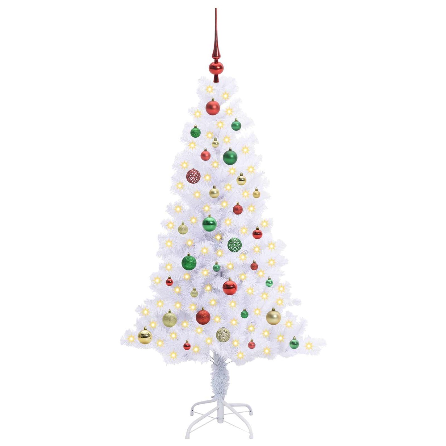 Artificial Christmas Tree with Stand White 150 cm PVC and Steel