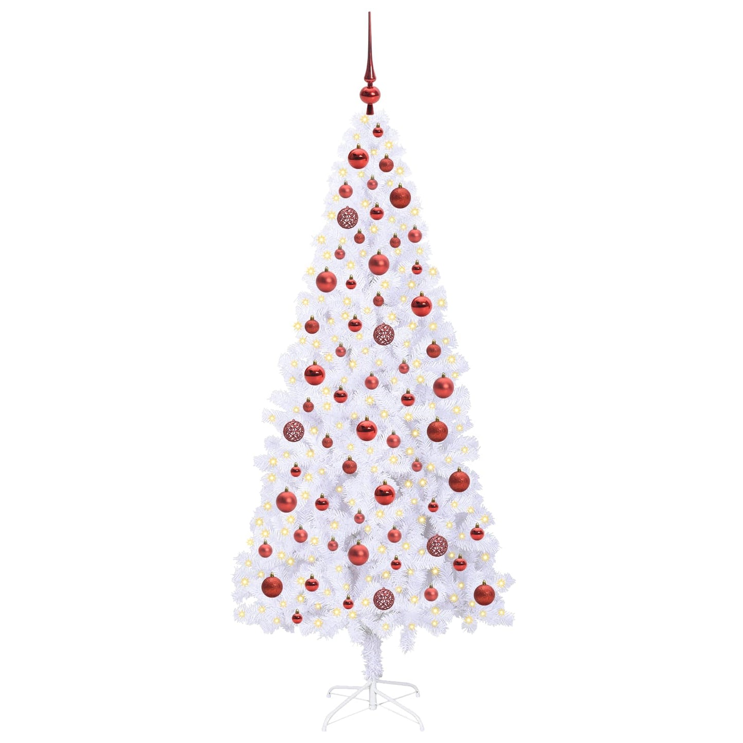 Artificial Christmas Tree with Stand White 180 cm PVC and Steel