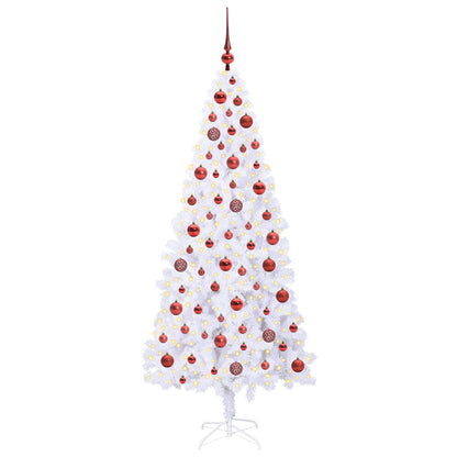 Artificial Christmas Tree with Stand White 180 cm PVC and Steel
