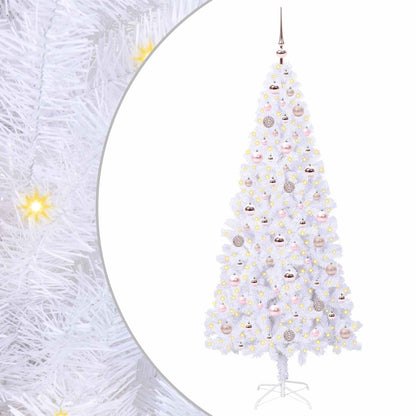 Artificial Christmas Tree with Stand White 180 cm PVC and Steel