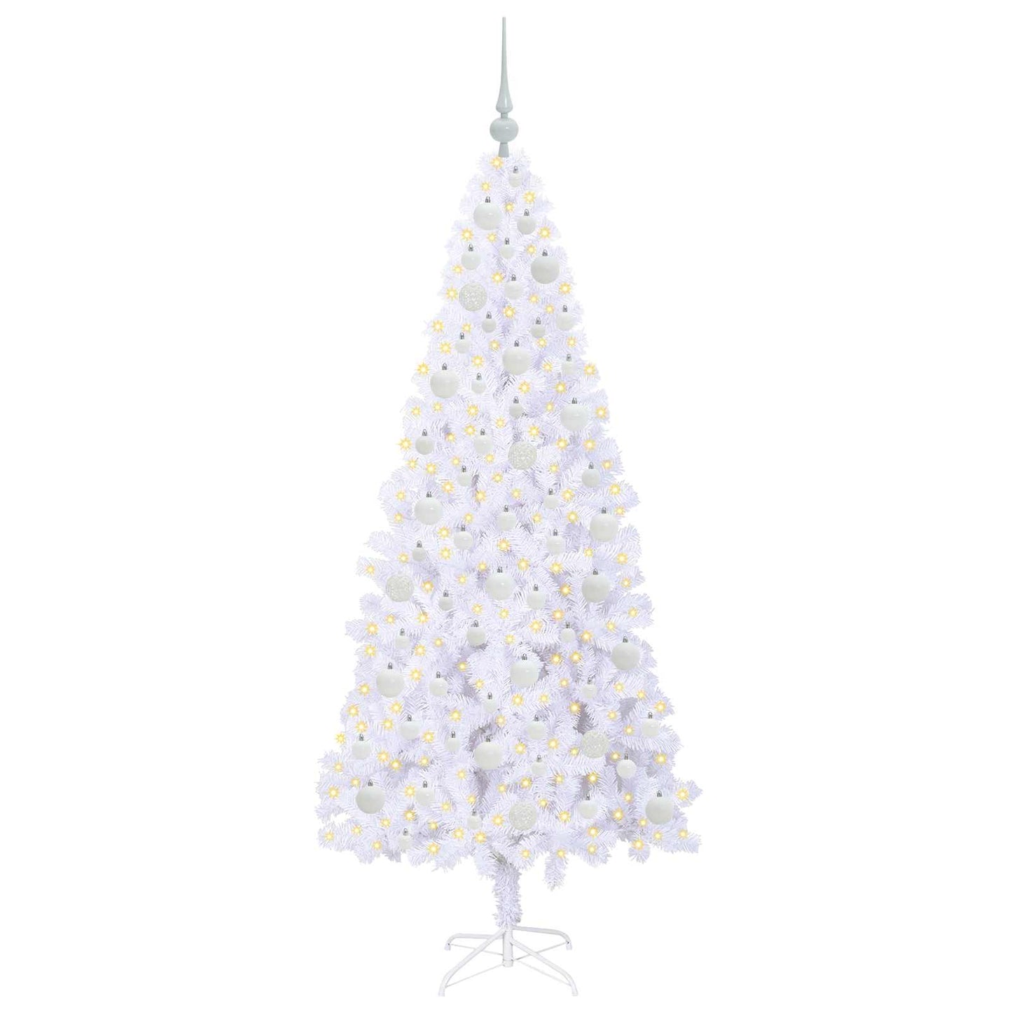 Artificial Christmas Tree with Stand White 180 cm PVC and Steel