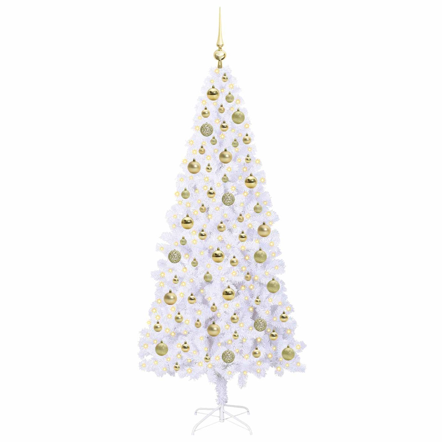 Artificial Christmas Tree with Stand White 180 cm PVC and Steel