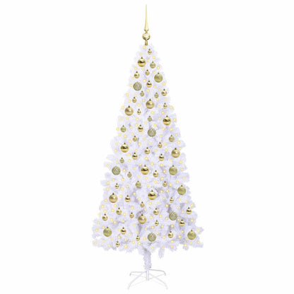 Artificial Christmas Tree with Stand White 180 cm PVC and Steel