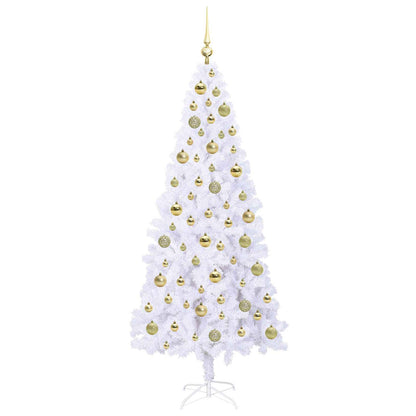 Artificial Christmas Tree with Stand White 180 cm PVC and Steel