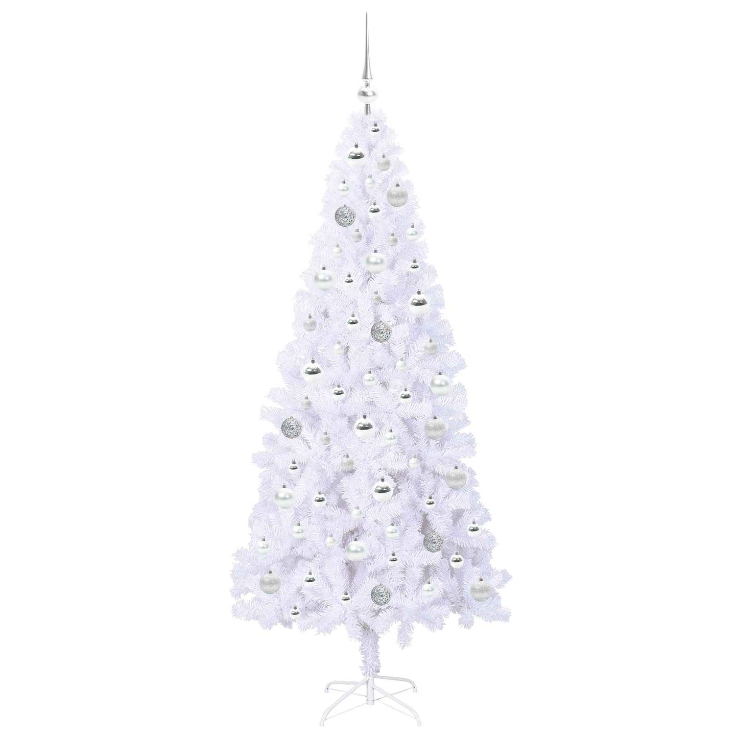 Artificial Christmas Tree with Stand White 180 cm PVC and Steel