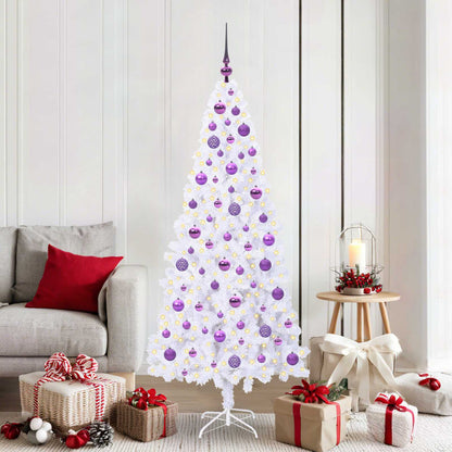 Artificial Christmas Tree with Stand White 180 cm PVC and Steel
