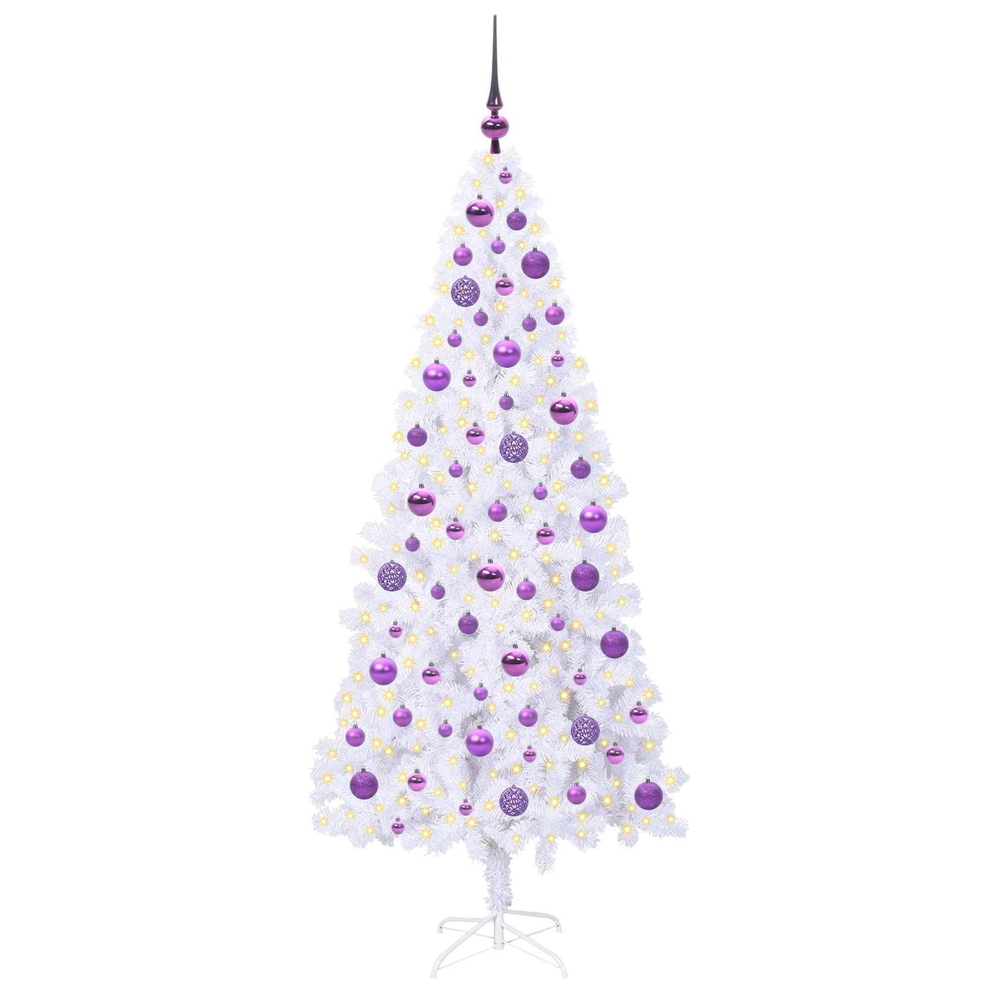 Artificial Christmas Tree with Stand White 180 cm PVC and Steel