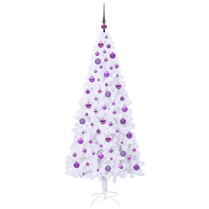 Artificial Christmas Tree with Stand White 180 cm PVC and Steel