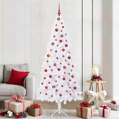 Artificial Christmas Tree with Stand White 210 cm PVC and Steel