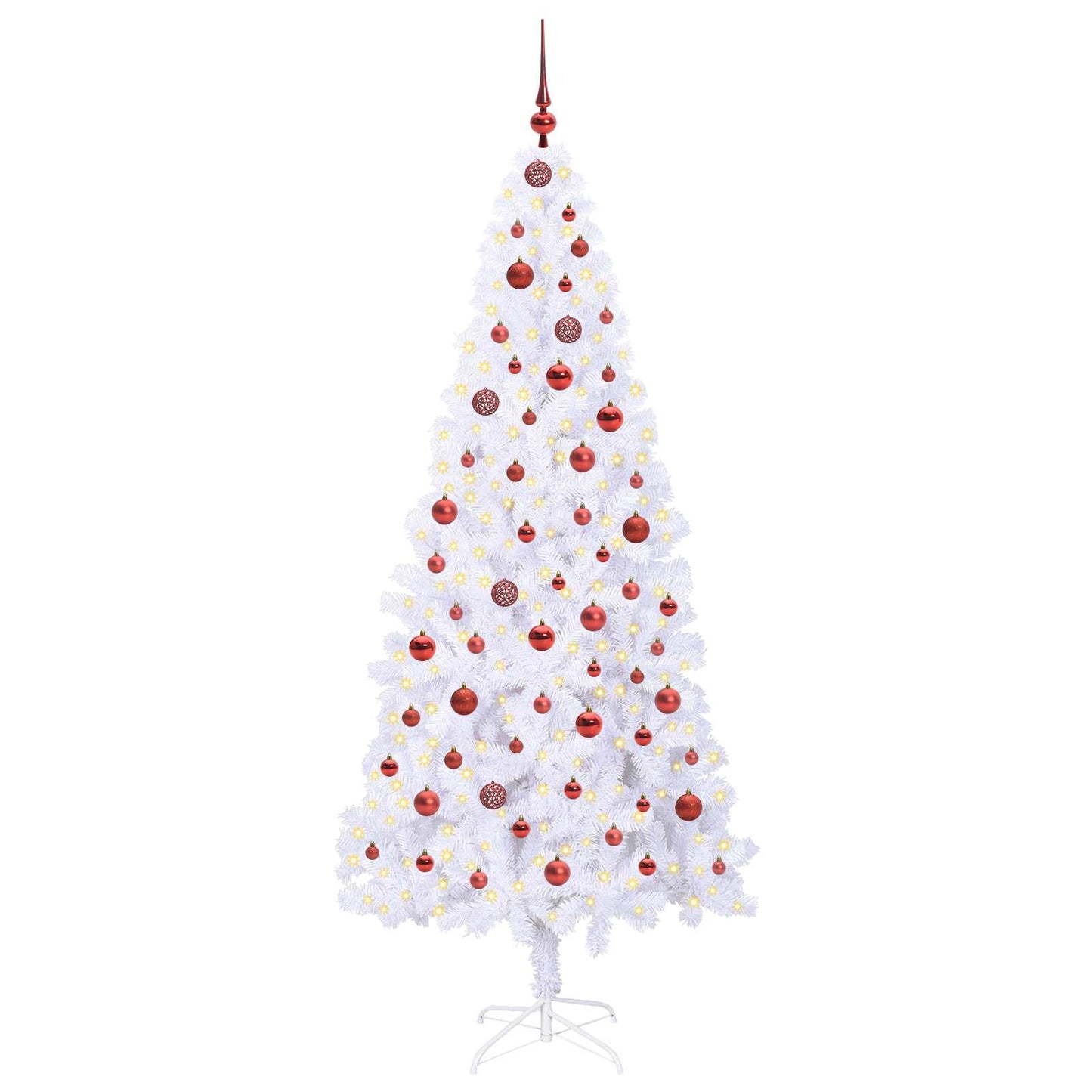 Artificial Christmas Tree with Stand White 210 cm PVC and Steel