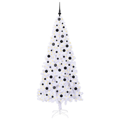 Artificial Christmas Tree with Stand White 210 cm PVC and Steel