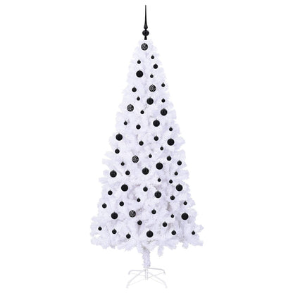 Artificial Christmas Tree with Stand White 210 cm PVC and Steel