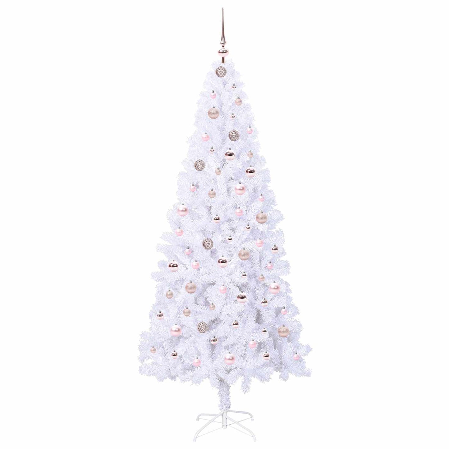 Artificial Christmas Tree with Stand White 210 cm PVC and Steel