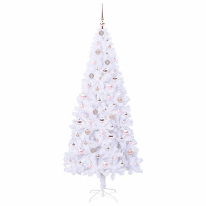 Artificial Christmas Tree with Stand White 210 cm PVC and Steel
