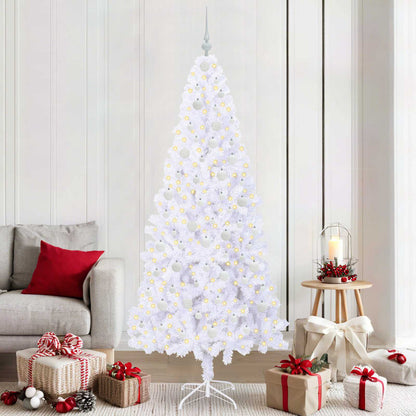 Artificial Christmas Tree with Stand White 210 cm PVC and Steel