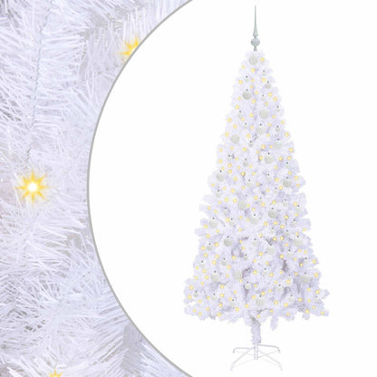 Artificial Christmas Tree with Stand White 210 cm PVC and Steel