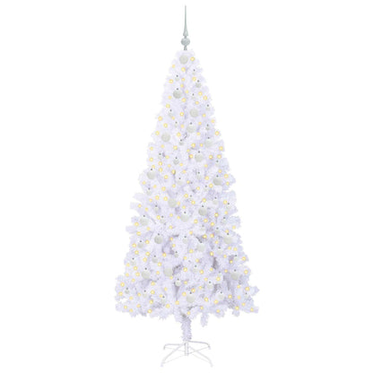Artificial Christmas Tree with Stand White 210 cm PVC and Steel