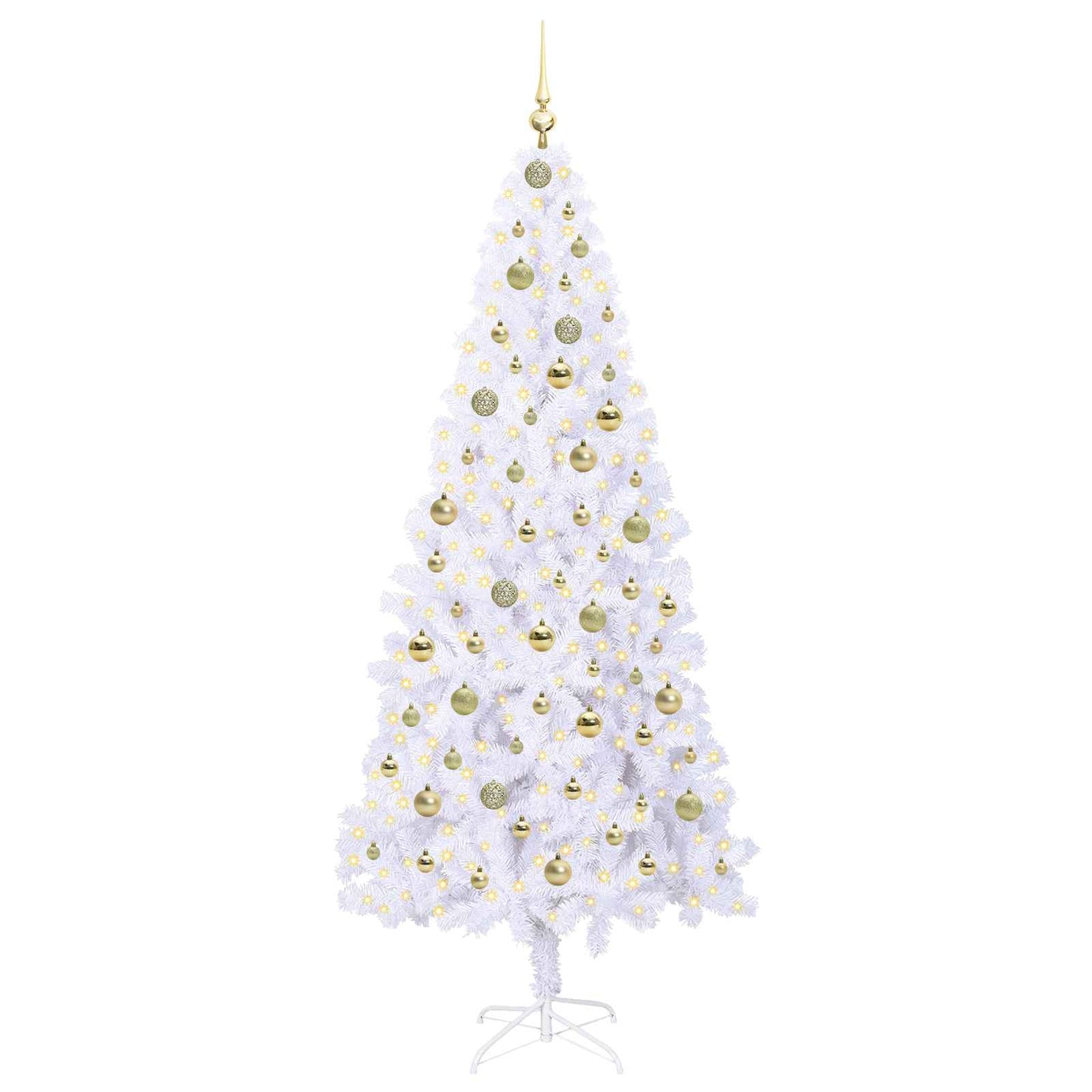 Artificial Christmas Tree with Stand White 210 cm PVC and Steel