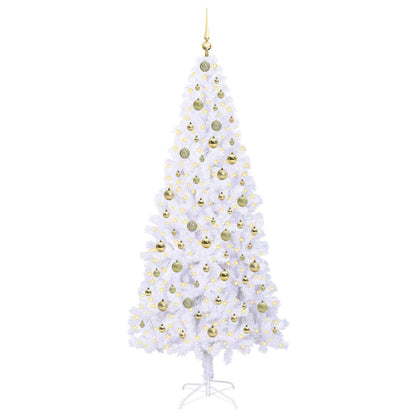 Artificial Christmas Tree with Stand White 210 cm PVC and Steel