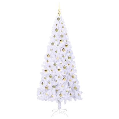 Artificial Christmas Tree with Stand White 210 cm PVC and Steel