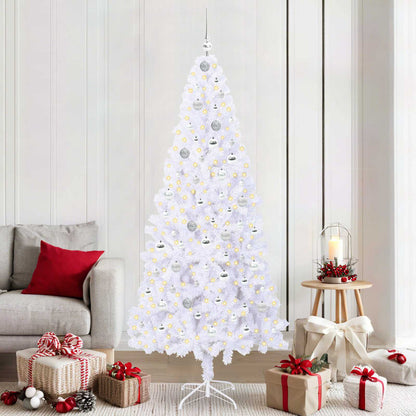 Artificial Christmas Tree with Stand White 210 cm PVC and Steel