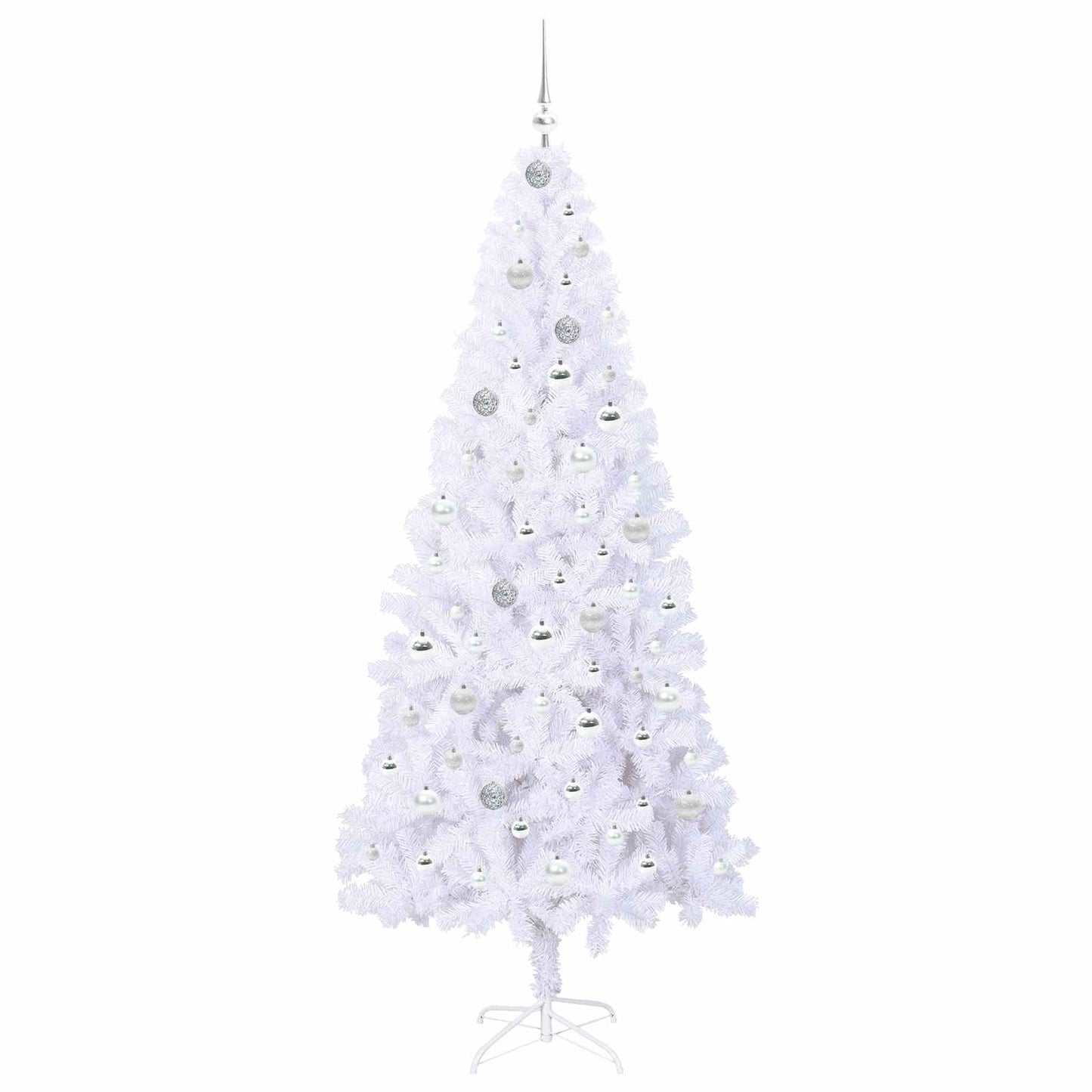 Artificial Christmas Tree with Stand White 210 cm PVC and Steel