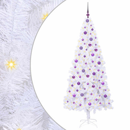 Artificial Christmas Tree with Stand White 210 cm PVC and Steel