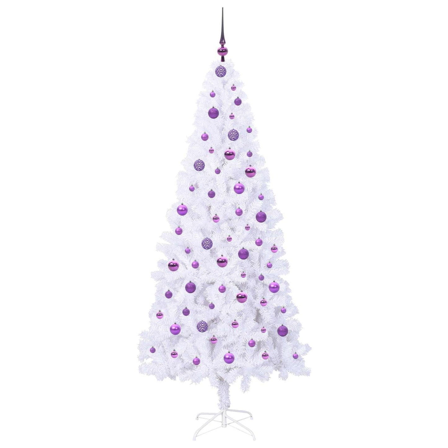 Artificial Christmas Tree with Stand White 210 cm PVC and Steel