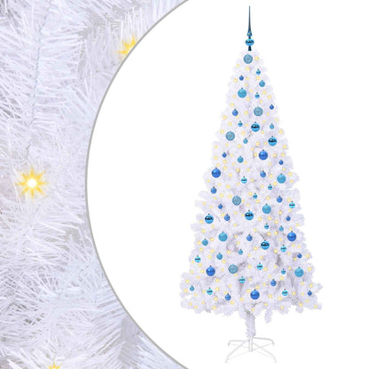 Artificial Christmas Tree with Stand White 210 cm PVC and Steel