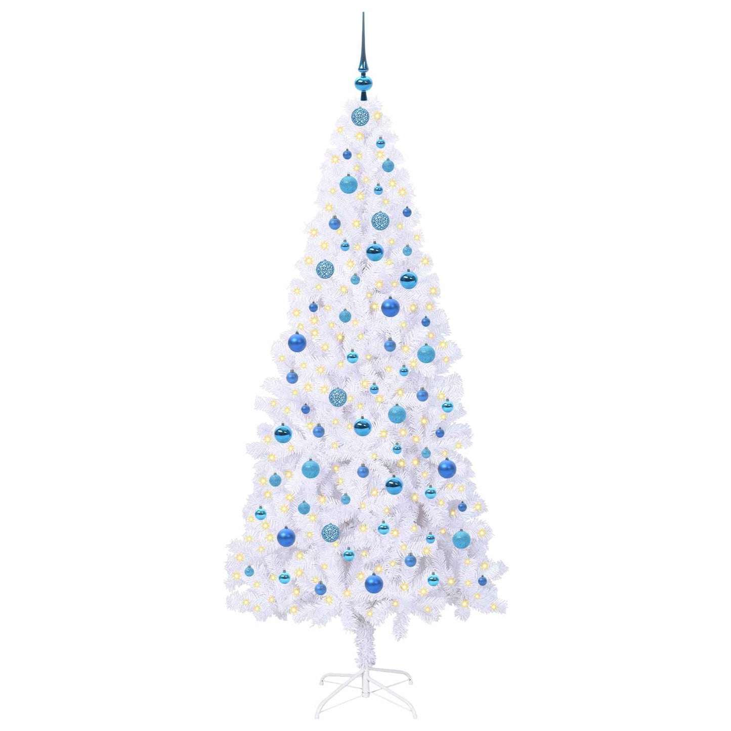 Artificial Christmas Tree with Stand White 210 cm PVC and Steel