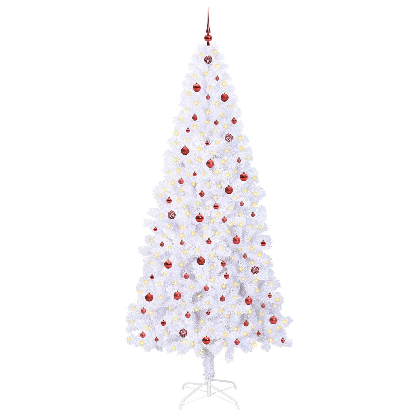 Artificial Christmas Tree with Stand White 240 cm PVC and Steel