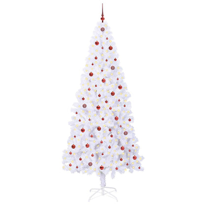 Artificial Christmas Tree with Stand White 240 cm PVC and Steel