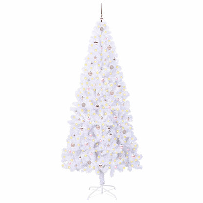 Artificial Christmas Tree with Stand White 240 cm PVC and Steel