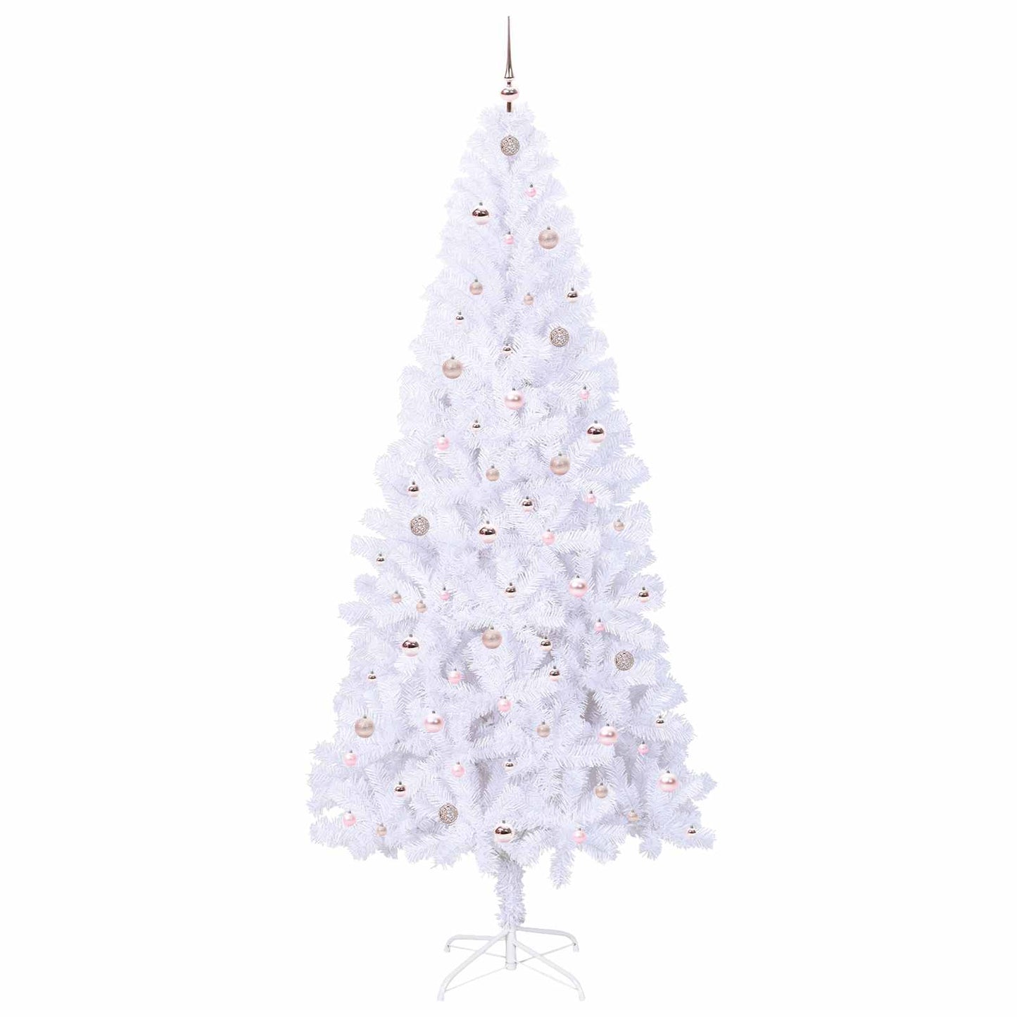 Artificial Christmas Tree with Stand White 240 cm PVC and Steel